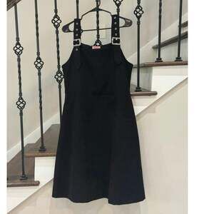 Mauve Black Corduroy Pinafore Dress – Size Large
